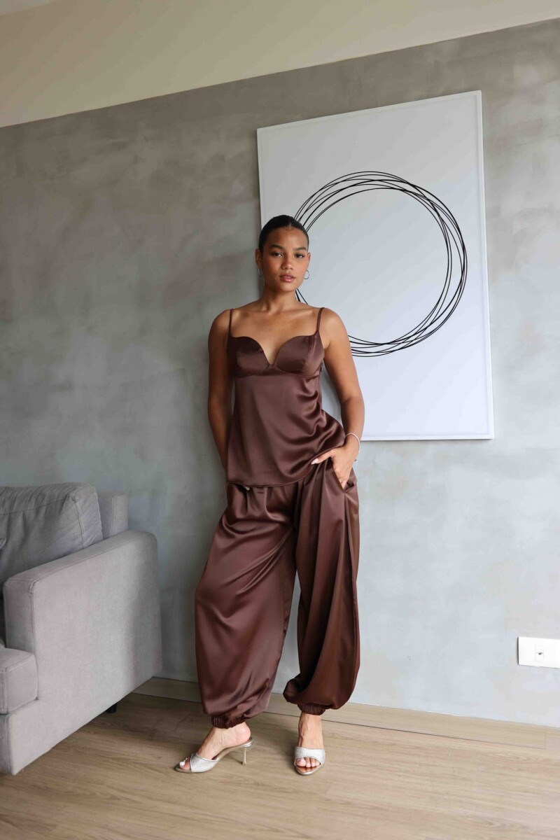 PANTALON BALI MARRON
