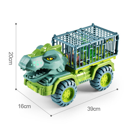 Camión De Dinosaurio Grande Transporte +21 Figuras Triceratops