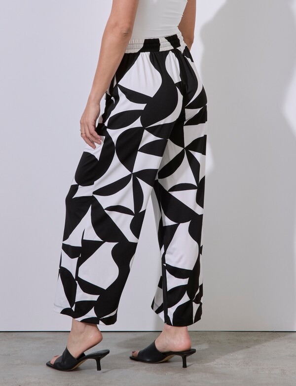 Pantalon Printed NEGRO/BLANCO