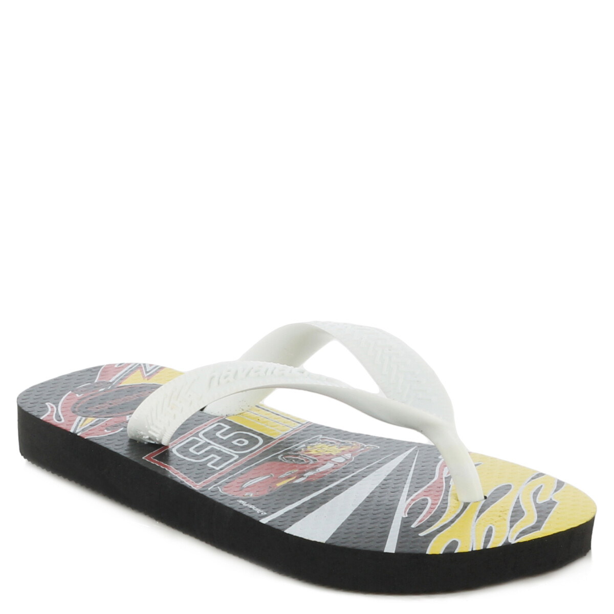 Sandalias Infantiles Havaianas Kids Cars - Negro - Blanco 