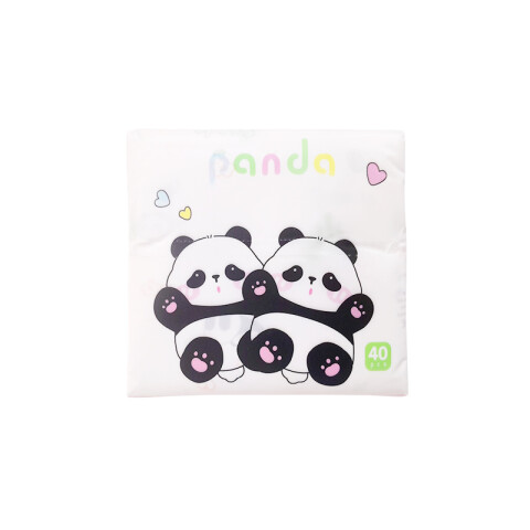 Pañuelos estampados diseño Panda 40pcs Pañuelos Estampados Diseño Panda 40pcs