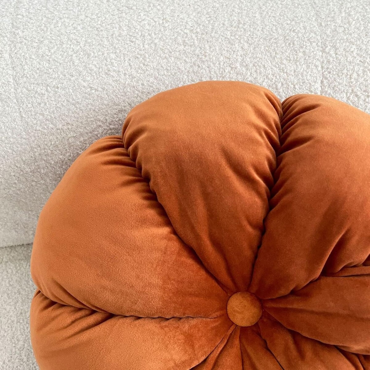 Almohadón flor Camelia - naranja 