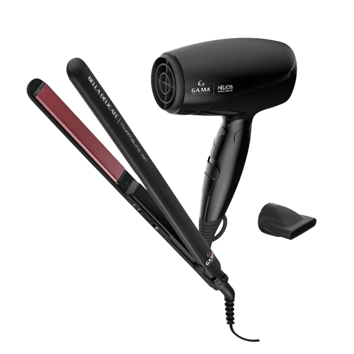 Set Gama Secador Helios + Planchita Bella Delicate 