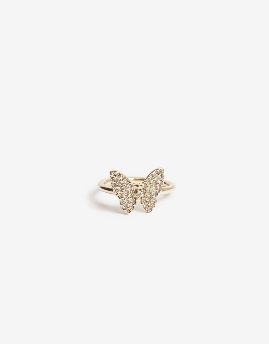 Anillo De Mariposa Strass 