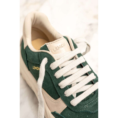 Zapatilla Gamuza Combinada Verde