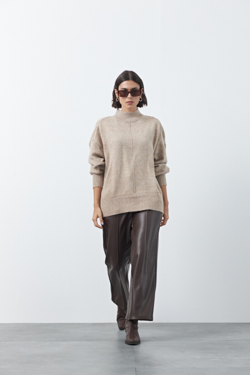 POLERA ISLAND Beige Melange