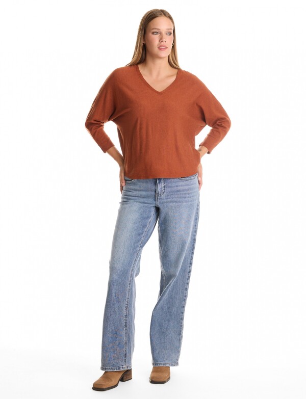 Buzo Dolman Escote V TERRACOTA