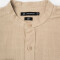 Camisa m/l efecto lino topo