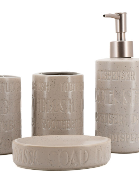 BAÑO SET CERAMICA BEIGE BEIGE