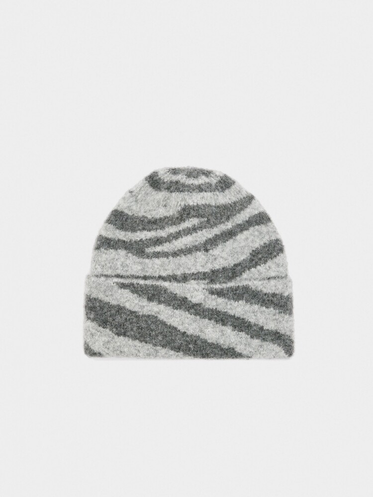 Gorro Estampado Animal Con Dobladillo multicolor