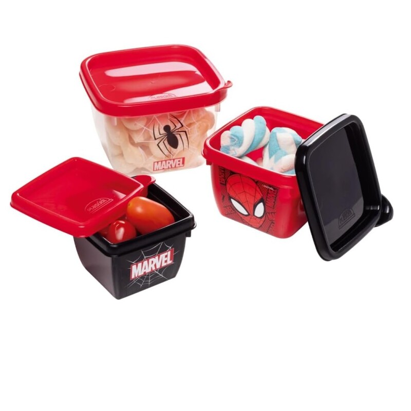 Pote Set X 3 Connect Spider-Man Plasútil BAZAR PLASTICO POTE SET X 3 CONNECT SPIDER 13494