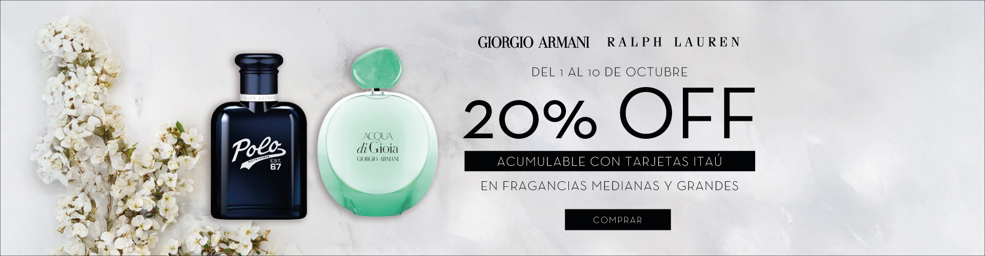 Fragancias 20% off.