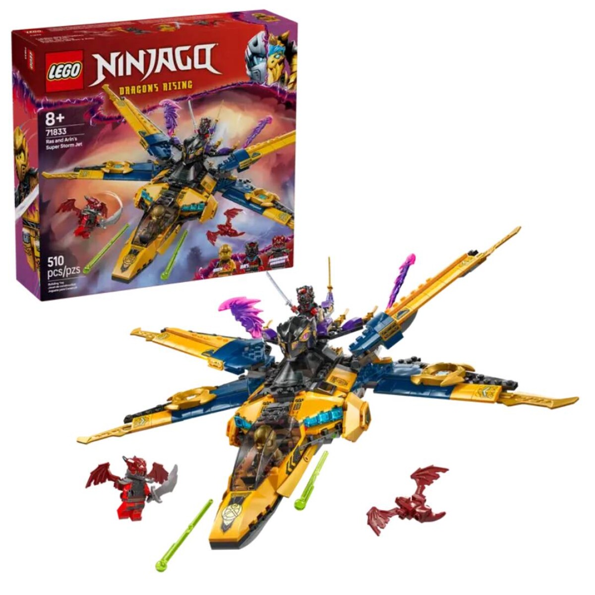 Lego Ninjago Super Jet de Tormenta de Ras and Arin 510 Piezas 8+ - Lego Boys 