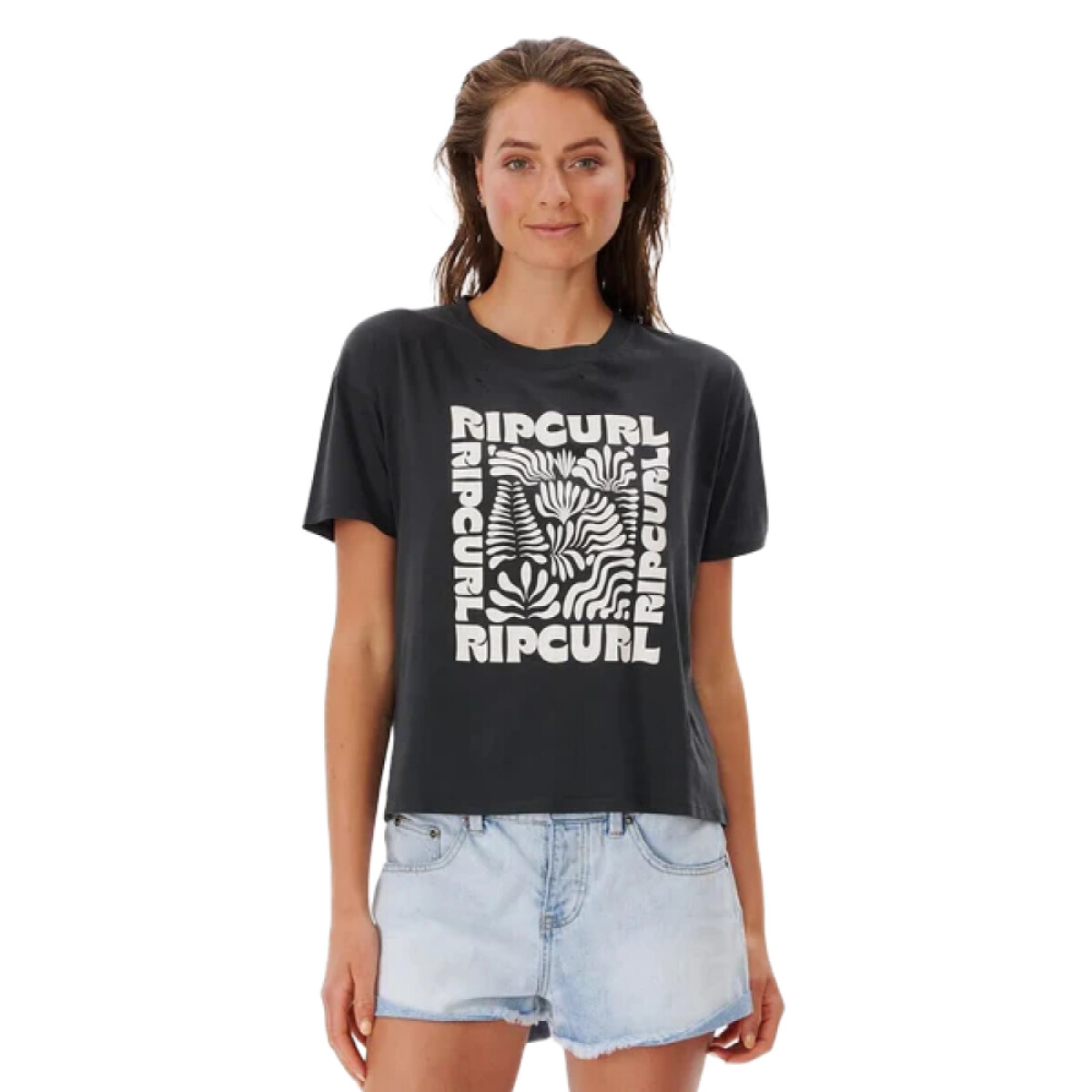 Remera Rip Curl Coral Reef Relaxed - Negro 
