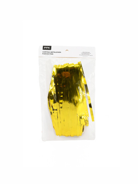 CORTINA METALIZADA FLECOS GOLD DORADO (V)