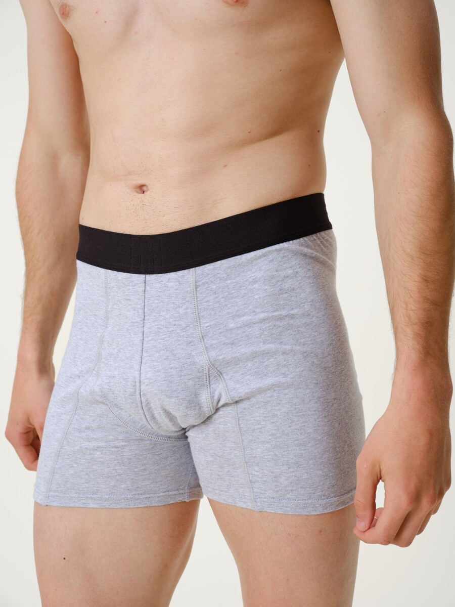 Boxer Algodón - Gris Melange 