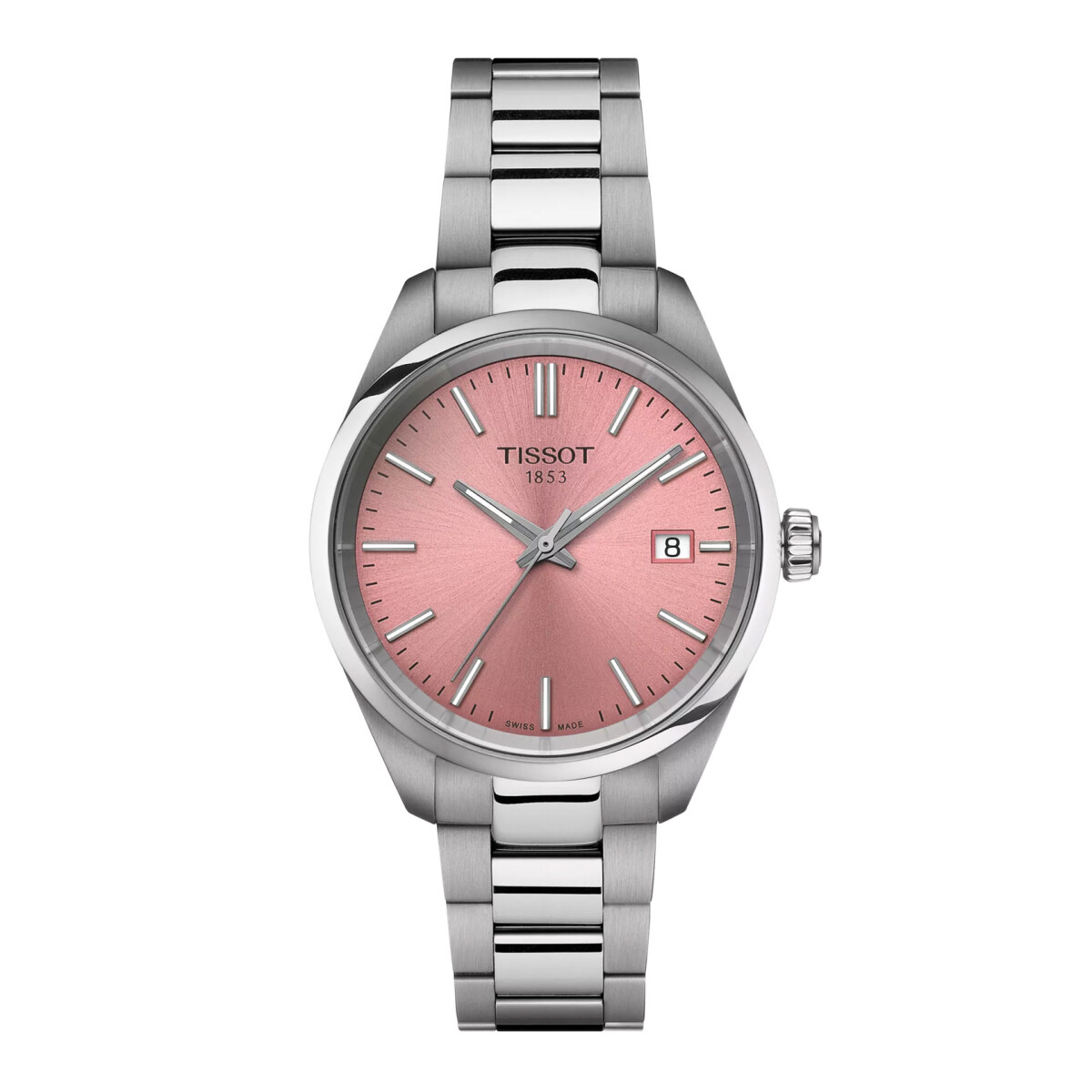 Reloj Tissot PR 100 34MM de acero con esfera rosa 