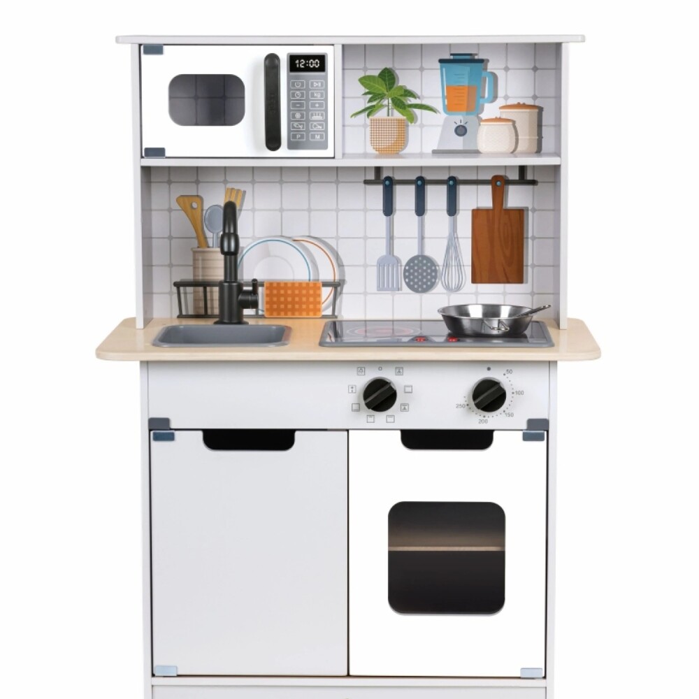 Cocina Hape con Luz y Sonido - gris - con microondas Cocina Hape con Luz y Sonido - gris - con microondas