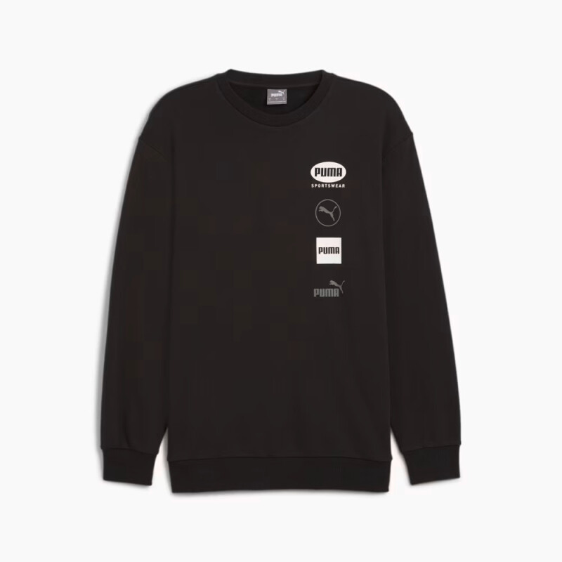 PUMA POWER GRAPHIC CREW TR Negro