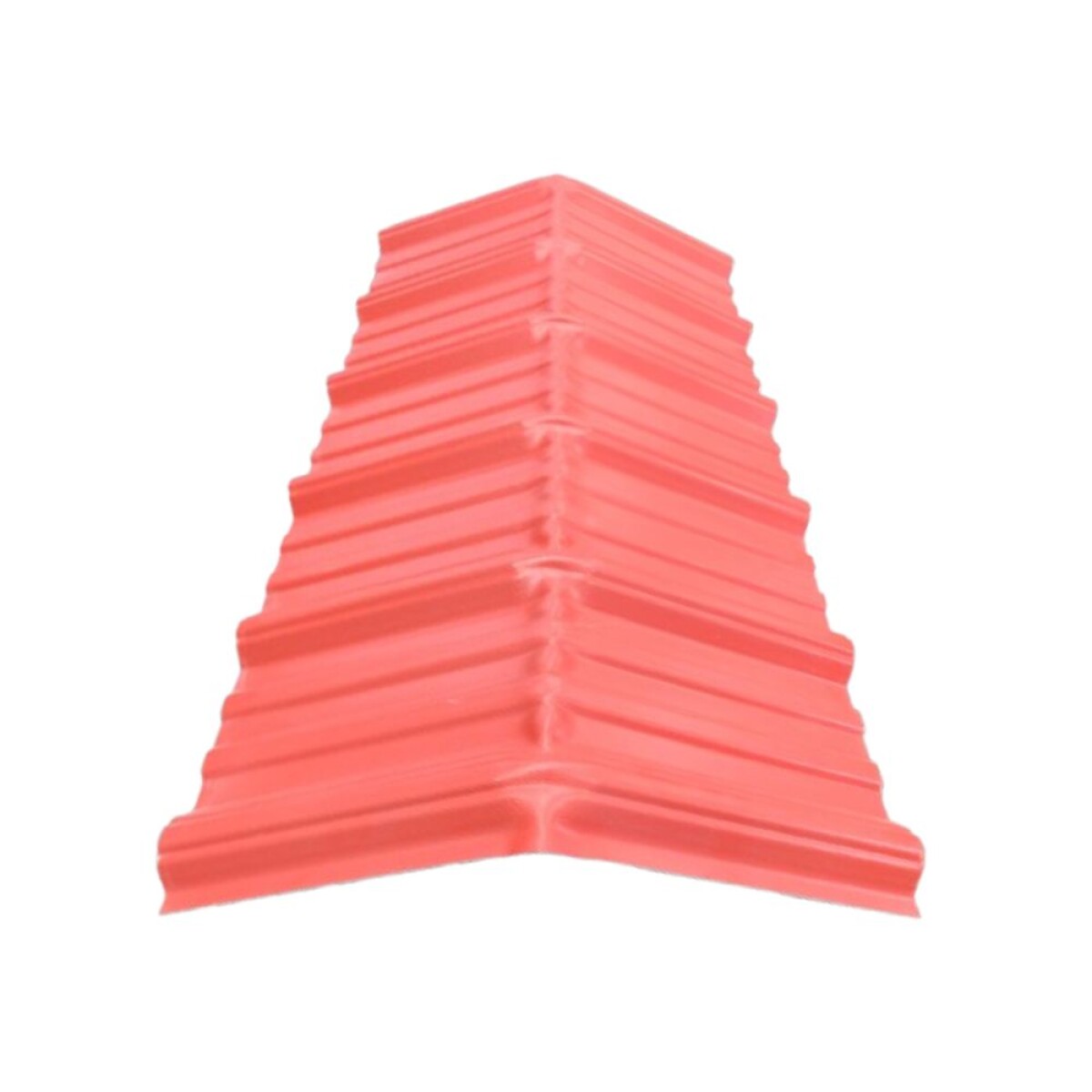 Cumbrera Pvc Asa Trapezoidal Terracota 1.13mts X 0.3mts 