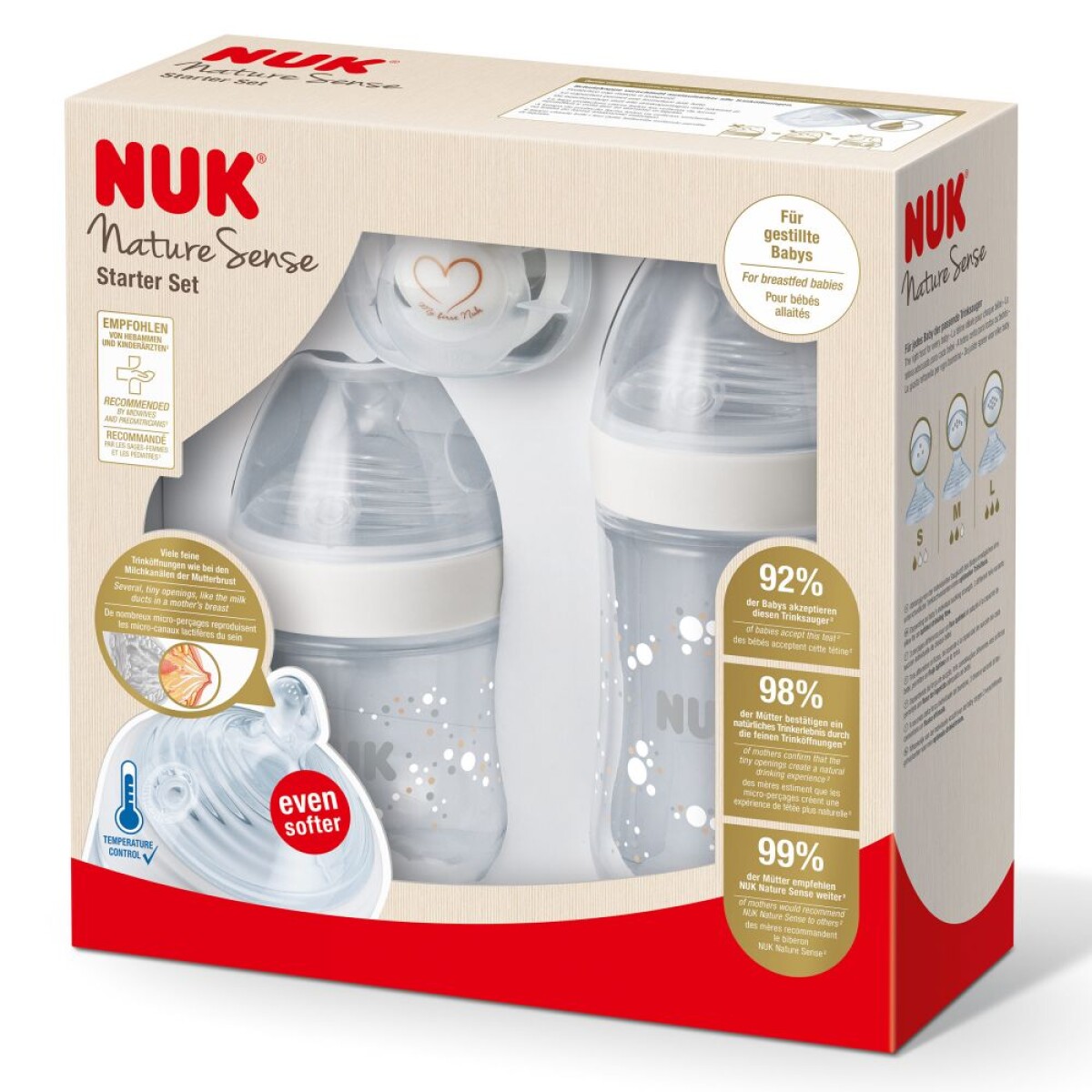 Nuk Pack De Dos Biberones + Chupete – Kit Completo Bebé