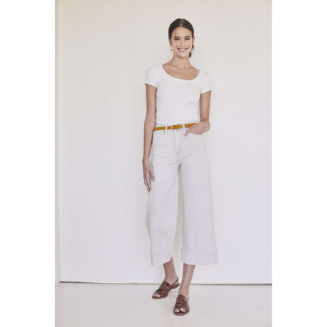 Jean Wide Leg Crudo Off White