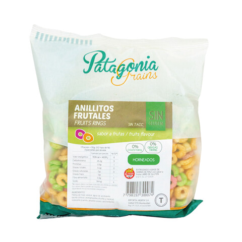 Cereales Aritos Frutados Sin Gluten Patagonia 100g Anillos Frutales Patagonia