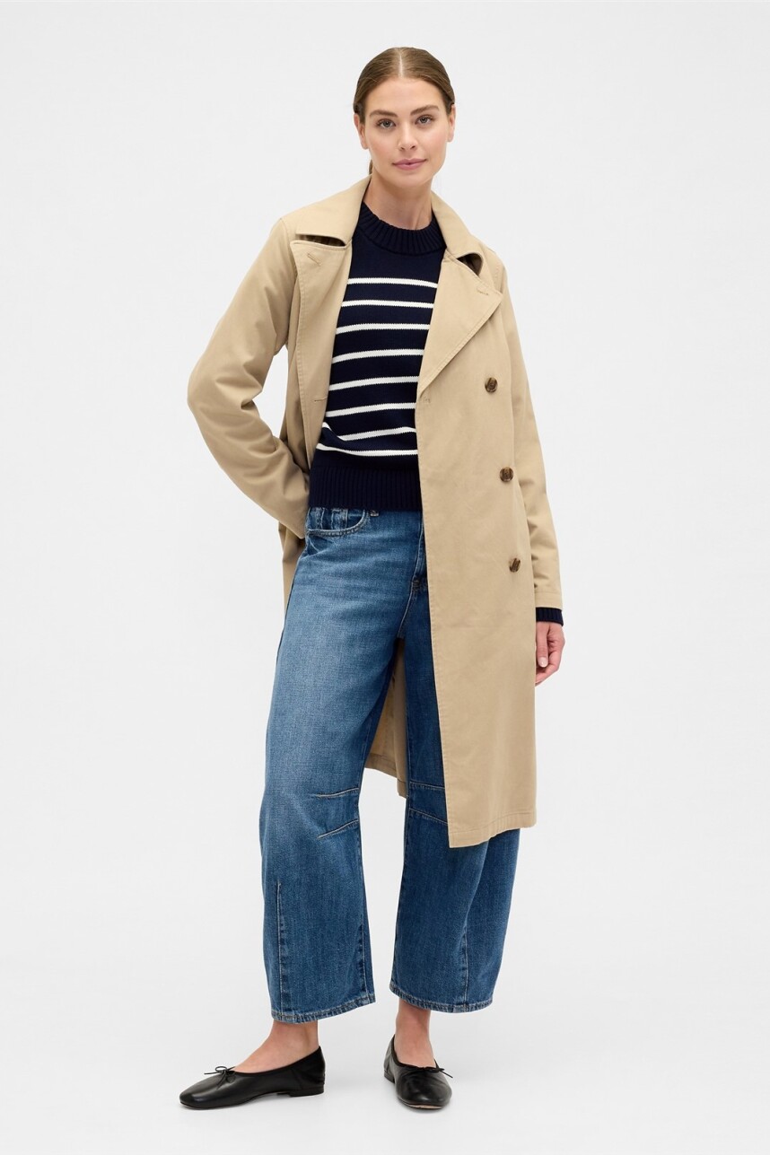 Buzo Algodón A Rayas Mujer Navy Stripe