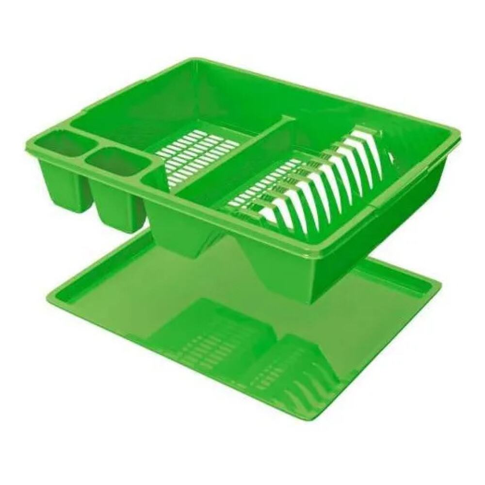 Escurridor Eco De Platos Vasos Cubiertos 45 X 38 Cm VERDE