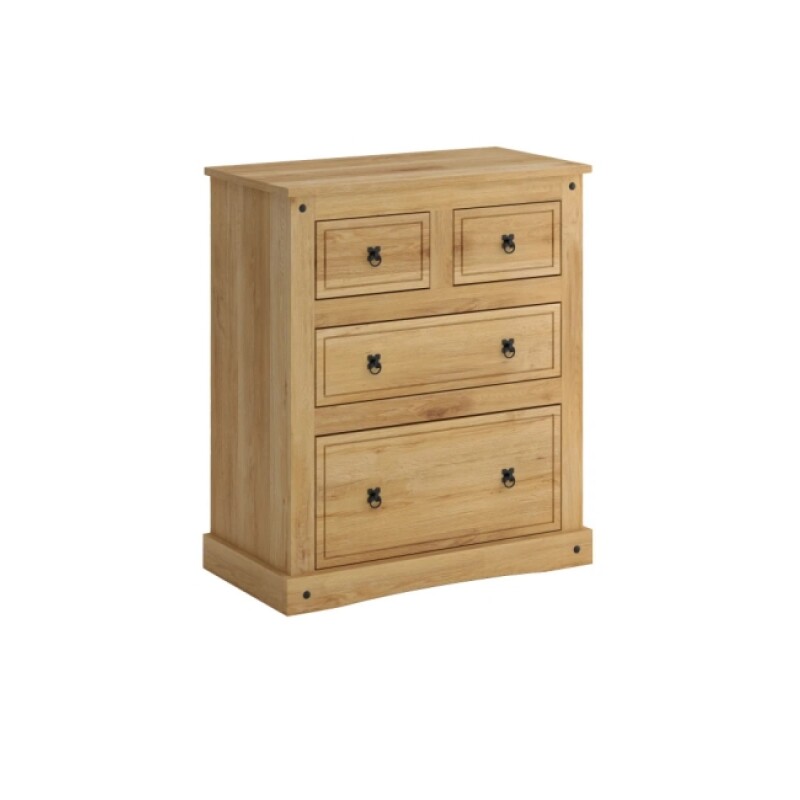 Comoda Rustica 4 Cajones Natural 028 Comoda Rustica 4 Cajones Natural 028