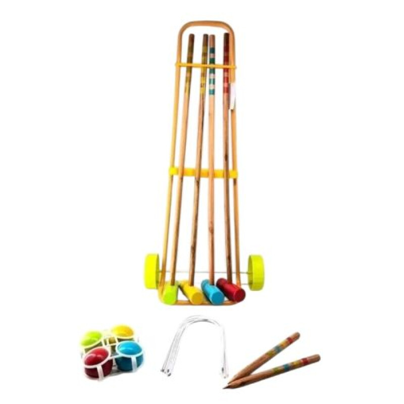 SET CROQUET GRANDE CON CARRO Set Croquet Grande Con Carro