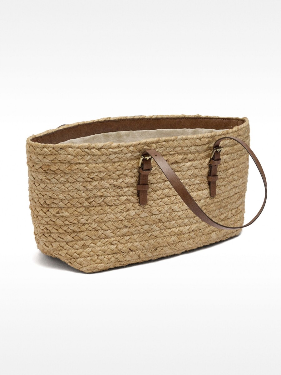 Bolso Shopper De Yute L natural