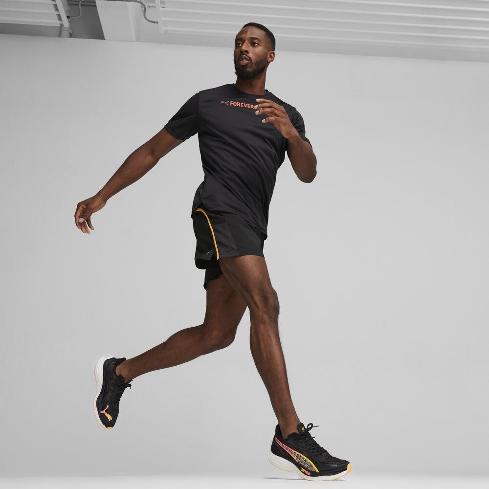 Run Favorite SS Graphic Tee M - Hombre Black