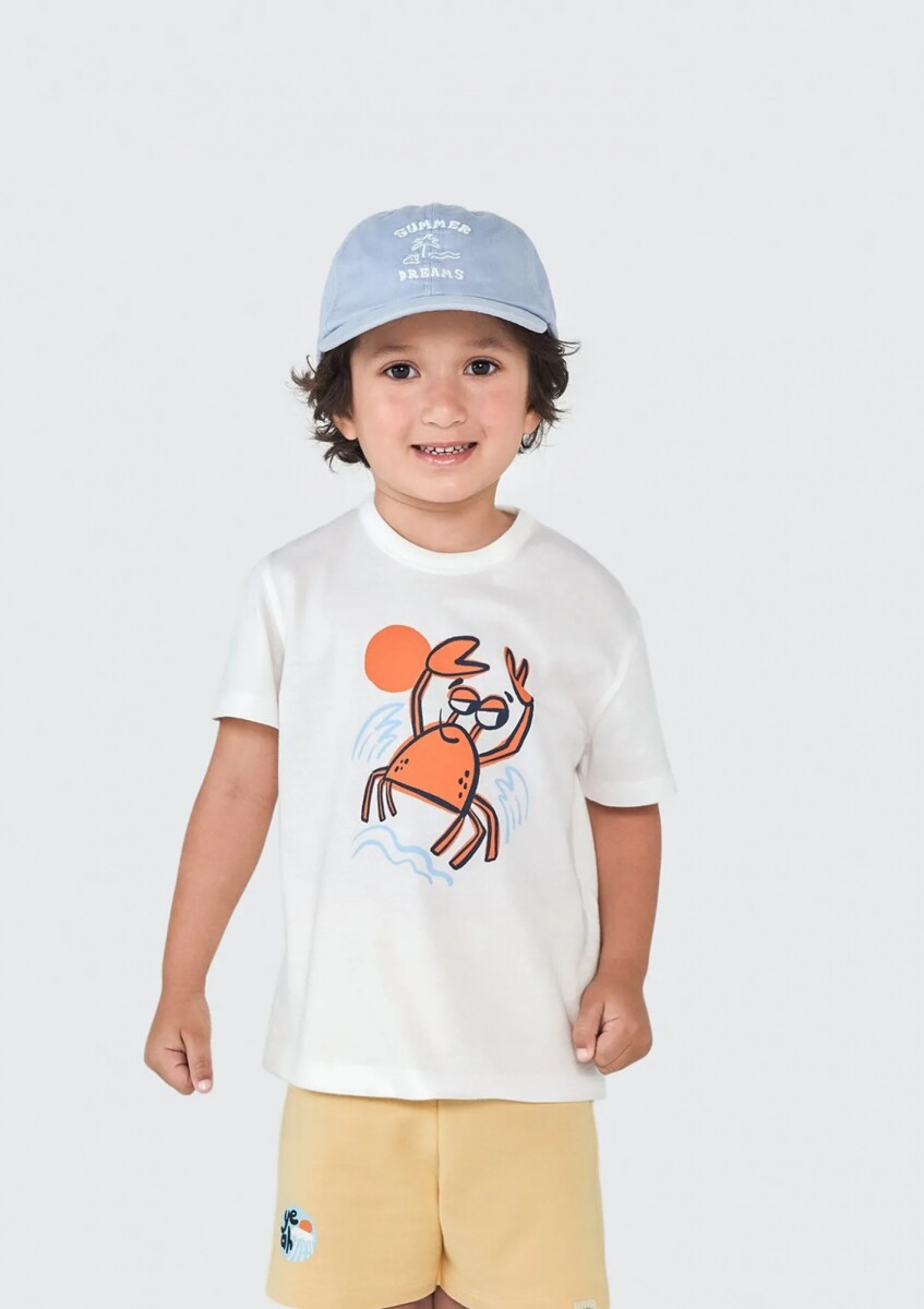 CAMISETA INFANTIL CON ESTAMPA - BEIGE 