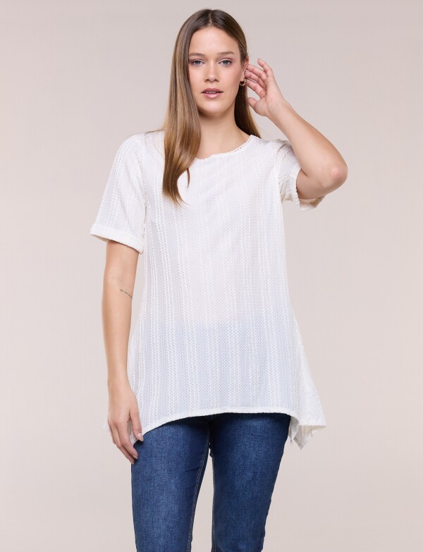Blusa De Punto Labrado CRUDO