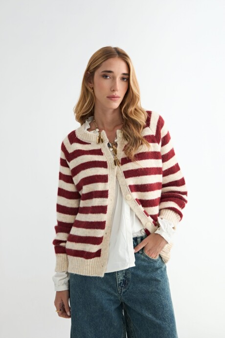 SACO BORAGO RAYADO BORDO