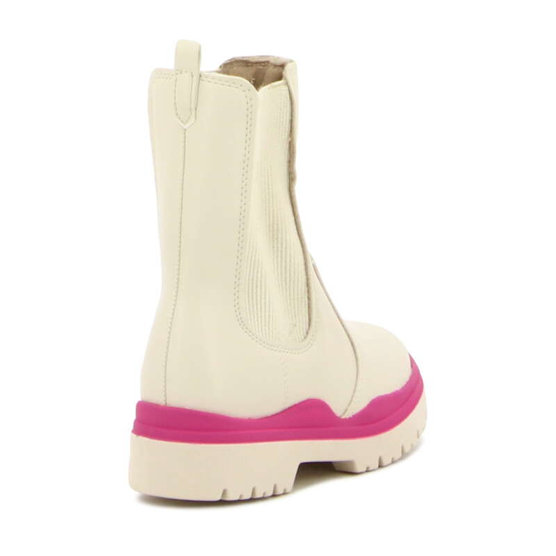 Molekinha Bota Infantil C/ Elastico Blanco-rosado