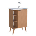 MUEBLE BAÑO EN MADERA HORTENSIA JEQUITIBÁ CON LAVAMANOS EN PATAS DE MADERA MACIZA Mueble Baño En Madera Hortensia Jequitibá Con Lavamanos En Patas De Madera Maciza