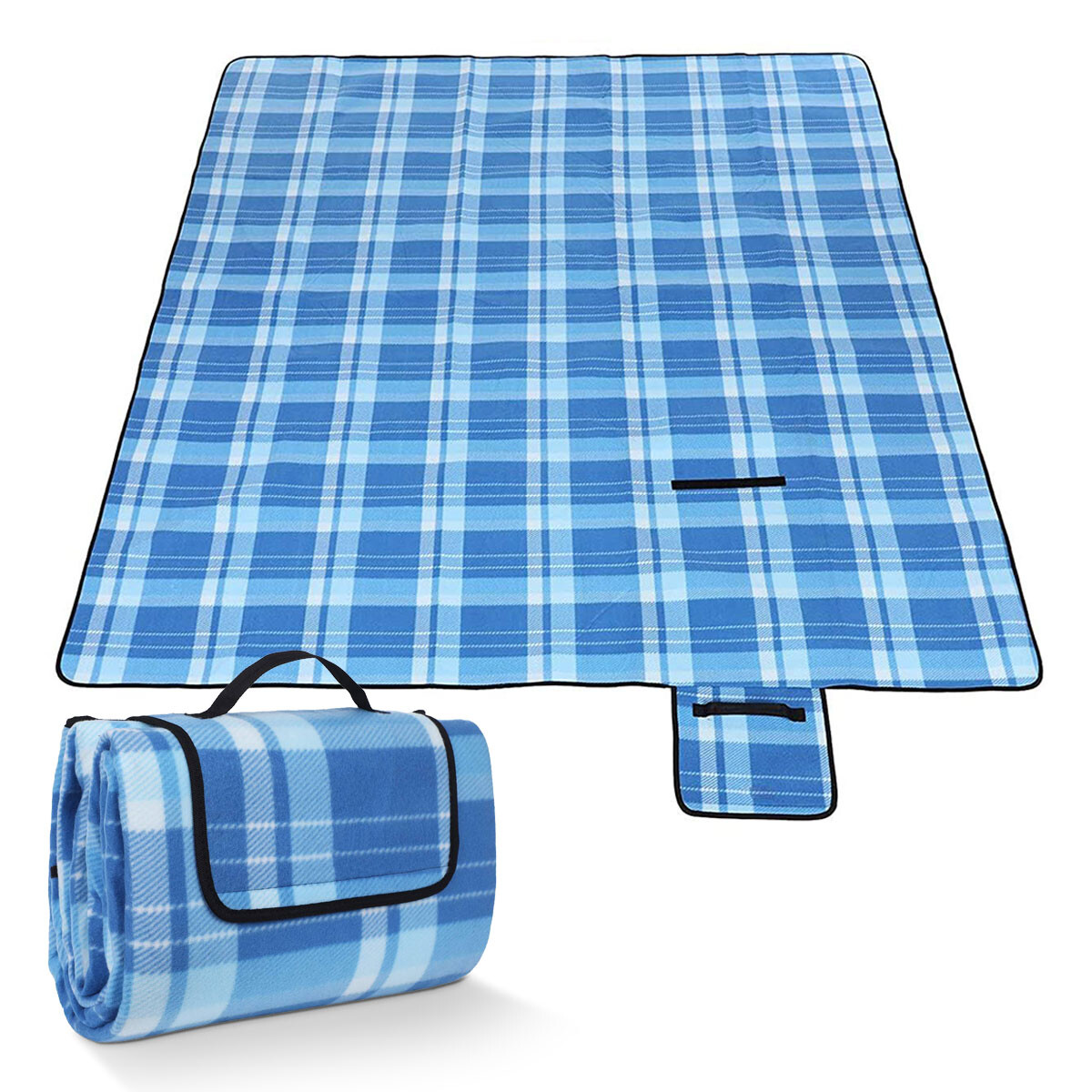 Manta Estera 2x2mt Aislante Térmico Camping Picnic - Azul 