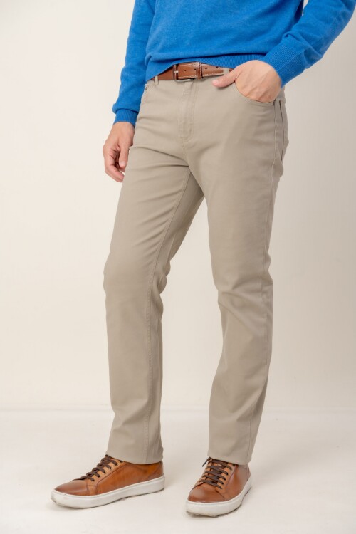 Pantalón 5 Bolsillos Beige