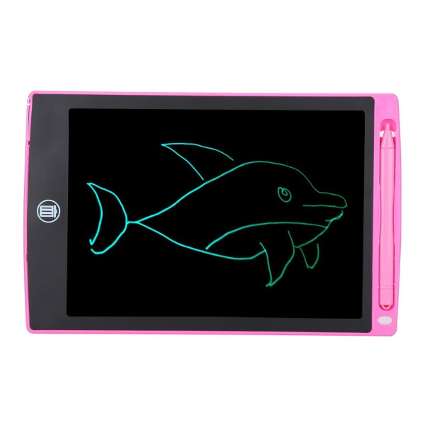 Pizarra Mágica Infantil Automática Led 12 Pulgadas c/ lápiz Variante Color Rosado