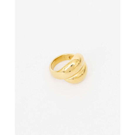 Anillo De Acero Dorado