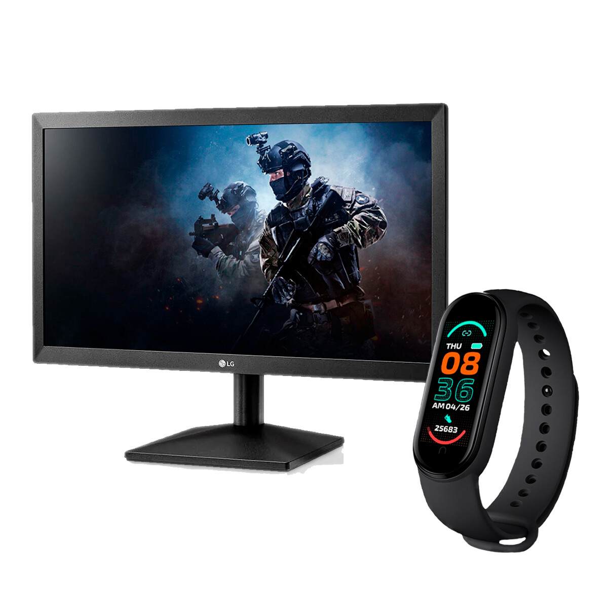 Monitor Gamer LG 20mk400h Led 19.5 Negro + Smartwatch 