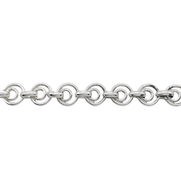 Pulsera Circulos dobles-Plata 925-Sin piedra-PU3047 sinpiedra