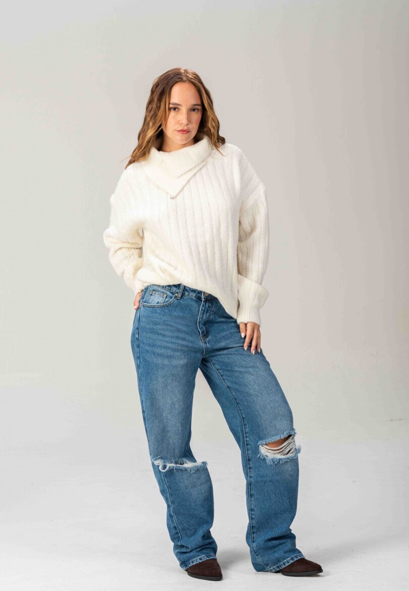 Sweater Detalle Blanco