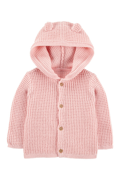 Saco de punto con capucha, diseño oso Saco de punto con capucha, diseño oso