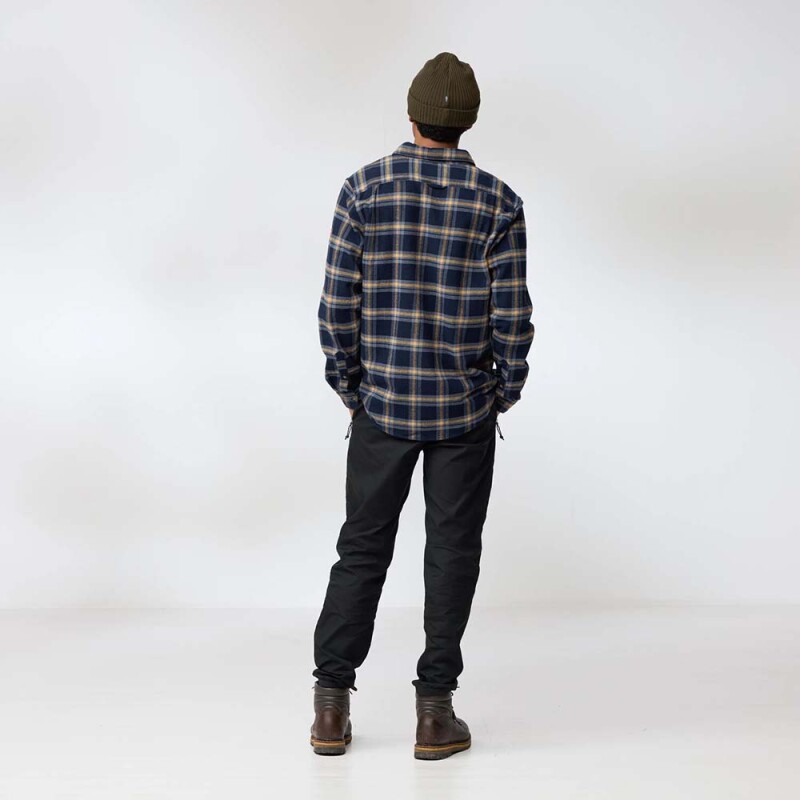 Camisa Fjallraven Ovik Heavy Flannel Shirt M Hombre Dark Navy-buckwheat Brown