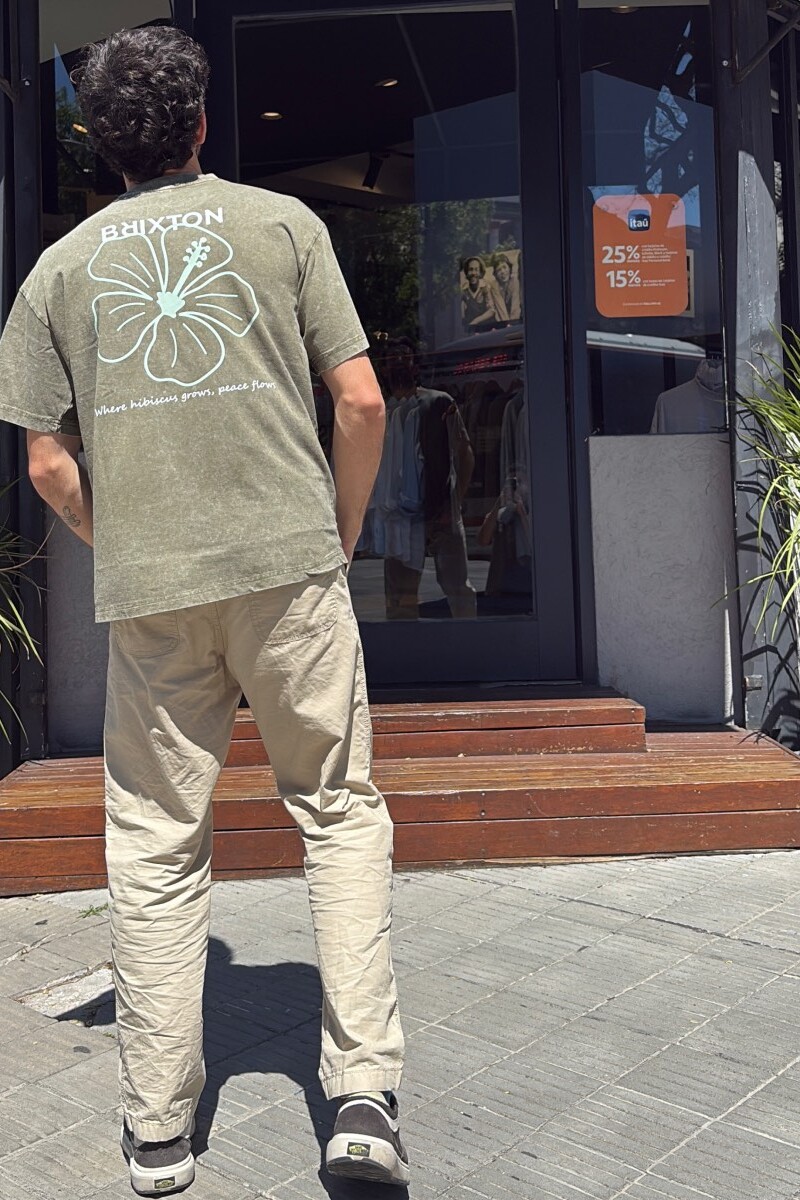 Camiseta Oversize Hibisco Brixton Verde