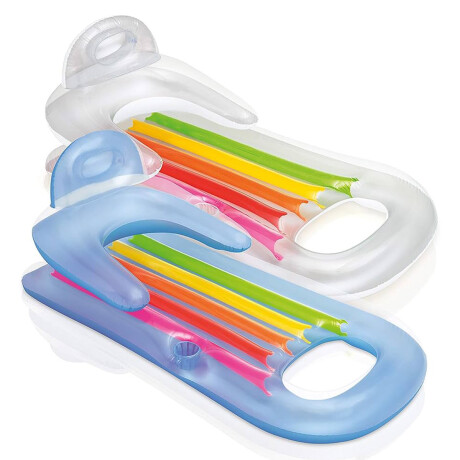 Colchoneta Inflable Intex 160cm Con Respaldo Para Piscina Inx058802