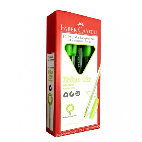 Boligrafo Faber - Castell Trilux x12 Verde Claro